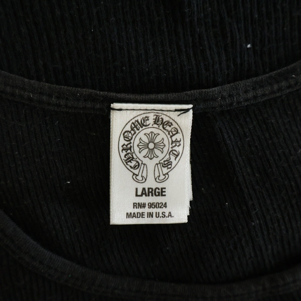 CHROME HEARTS(クロムハーツ) OLD LIP TONGUE RIB TANKTOP リップ&タン リブタンクトップ ノースリーブ コットン ブラック