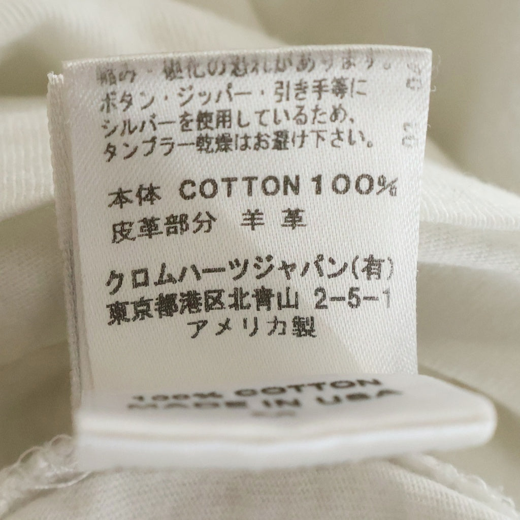 CHROME HEARTS(クロムハーツ) OLD CRS BALL BUTTON L/S TEE クロスボールボタン ヘンリーネック 長袖Tシャツ カットソー ホワイト