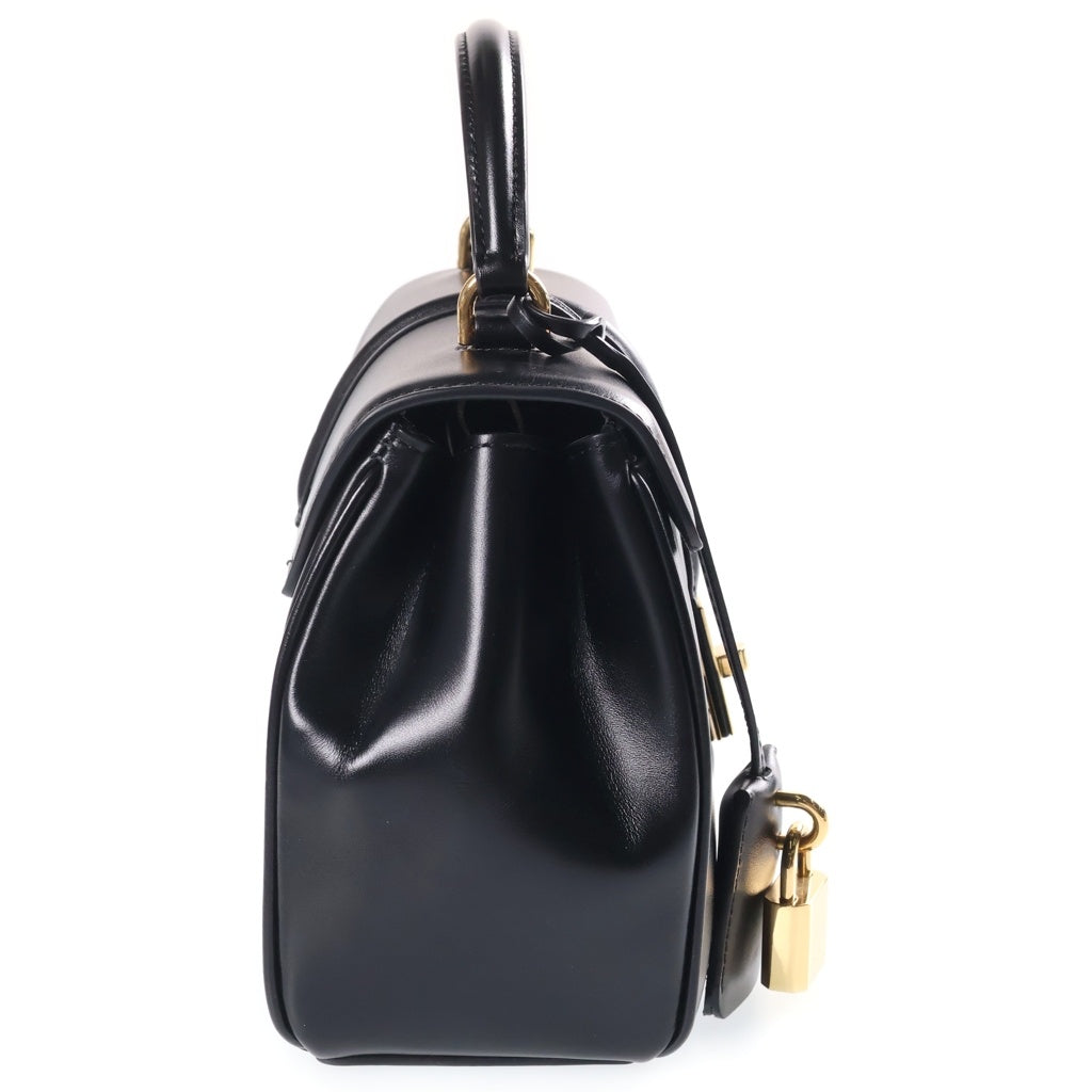 CELINE(セリーヌ) セーズ16 スモール 2WAYハンドバッグ ショルダーバッグ ブラック レザー ゴールド金具 レディース