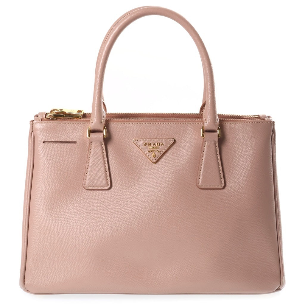 PRADA(プラダ) ガレリア ハンドバッグ ピンクベージュ レザー BN1874 ゴールド金具 レディース