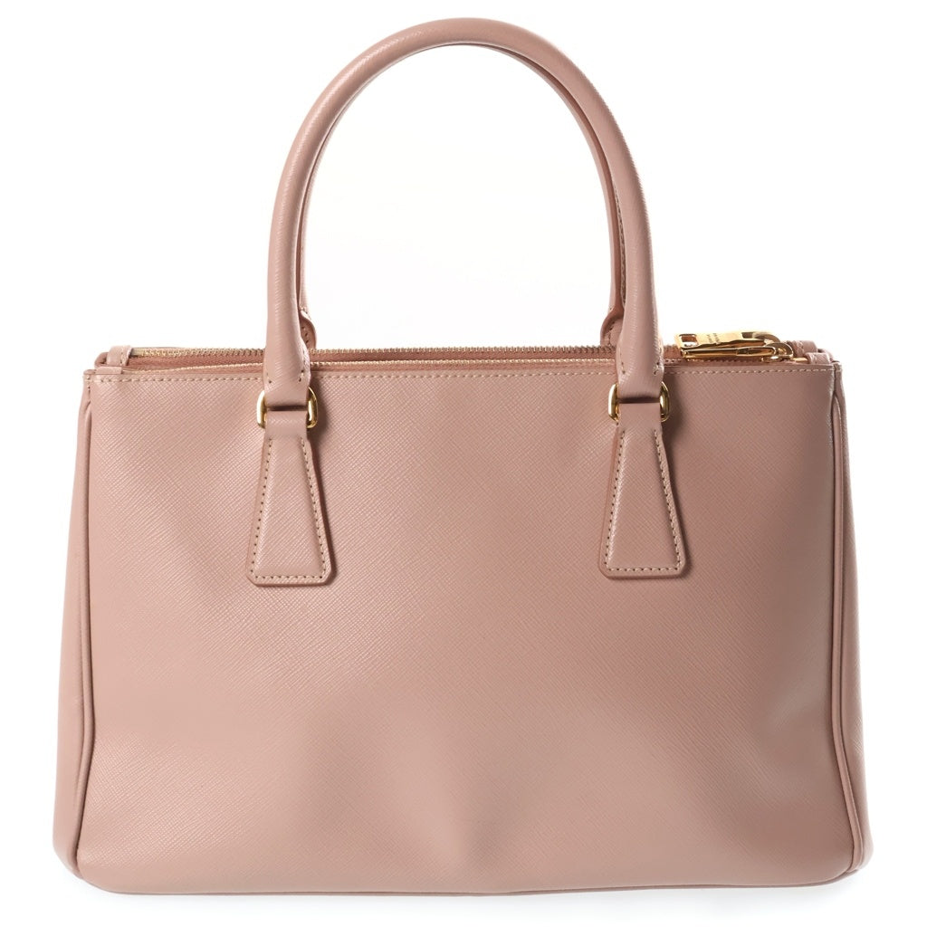 PRADA(プラダ) ガレリア ハンドバッグ ピンクベージュ レザー BN1874 ゴールド金具 レディース