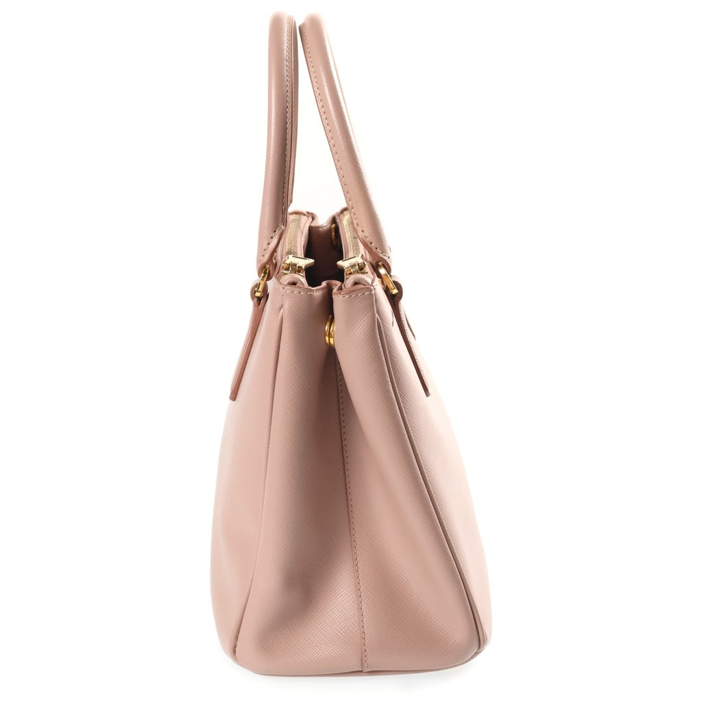 PRADA(プラダ) ガレリア ハンドバッグ ピンクベージュ レザー BN1874 ゴールド金具 レディース