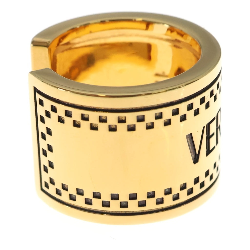 VERSACE(ヴェルサーチ) ロゴ リング メッキ ゴールド