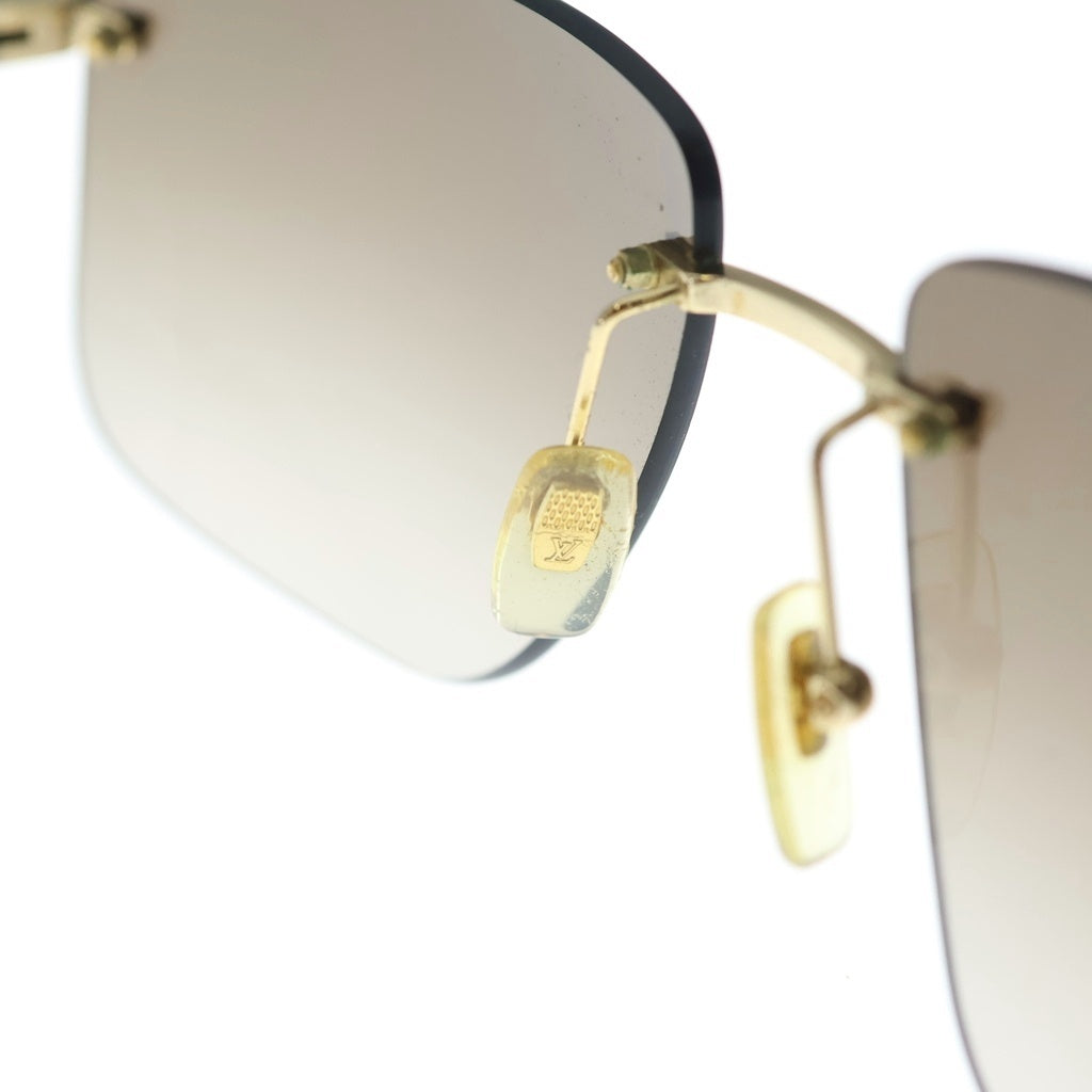 LOUIS VUITTON(ルイヴィトン) ATTRACTION RIMLESS アトラクション リムレス ダミエパターン サングラス ブラウン×ゴールド