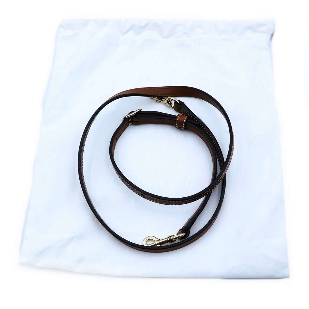 GUCCI(グッチ) GGエンブレム ミニショルダーバッグ ベージュ×ブラウン レザー×PVC 855491 ゴールド金具 レディース