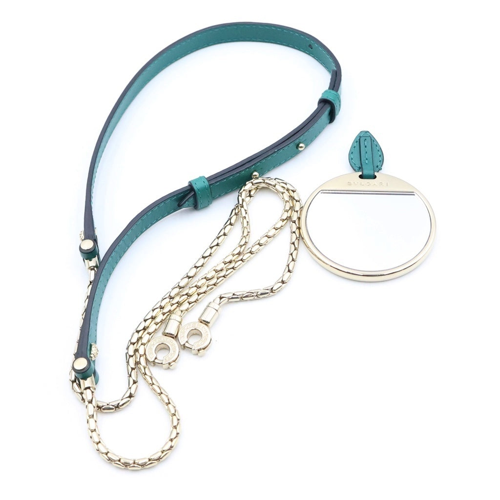 BVLGARI(ブルガリ) セルペンティ フォーエバー 2WAYハンドバッグ チェーンショルダーバッグ グリーン レザー ゴールド金具 レディース