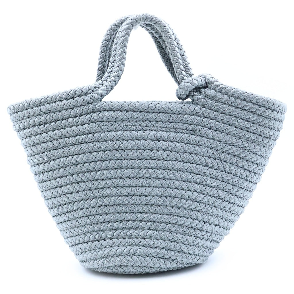 BALENCIAGA(バレンシアガ) イビザ スモール 2WAYハンドバッグ ショルダーバッグ グレー レザー×ラフィア 695612 シルバー金具 レディース