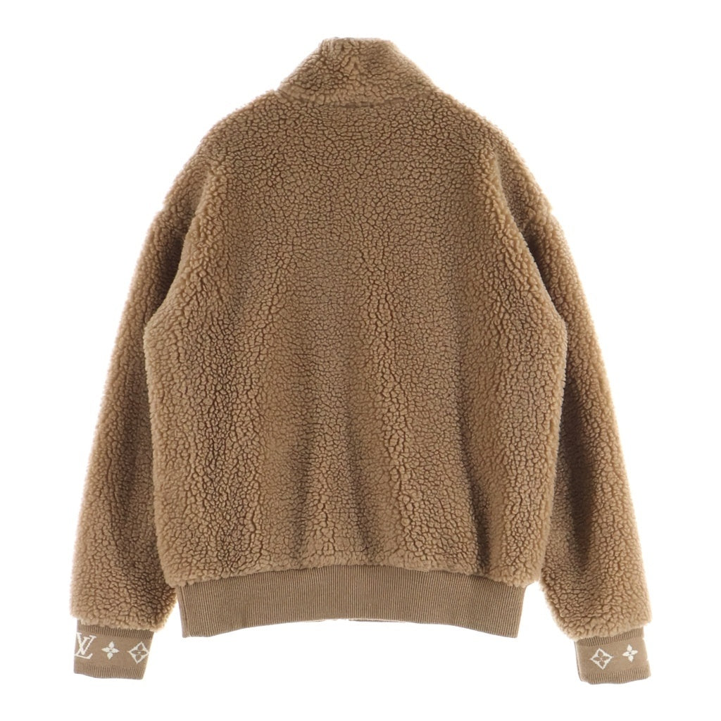 LOUIS VUITTON(ルイヴィトン) レザーワッペン フリース ジャケット ウール ポリエステル ブラウン RM251MJ
