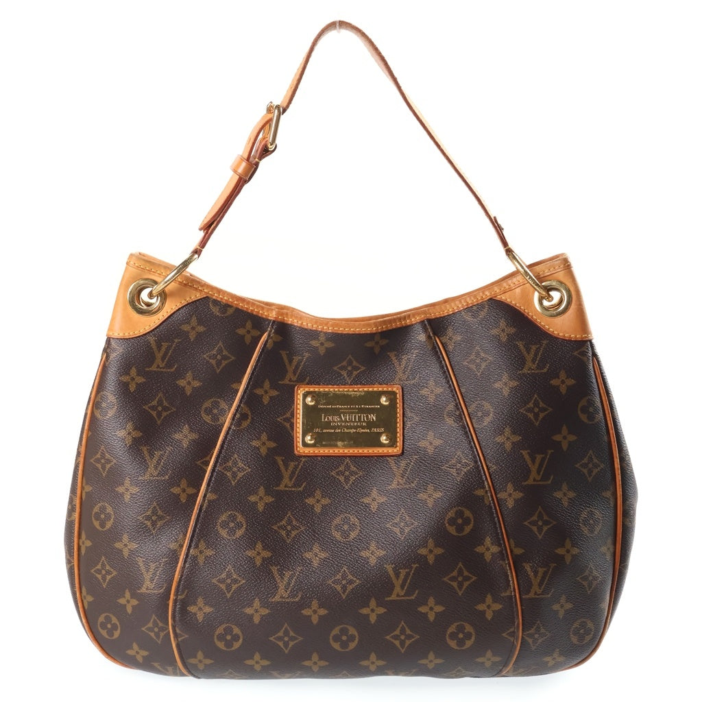 LOUIS VUITTON(ルイヴィトン) モノグラム ガリエラPM ワンショルダーバッグ トートバッグ ブラウン レザー×PVC M56382 ゴールド金具 レディース