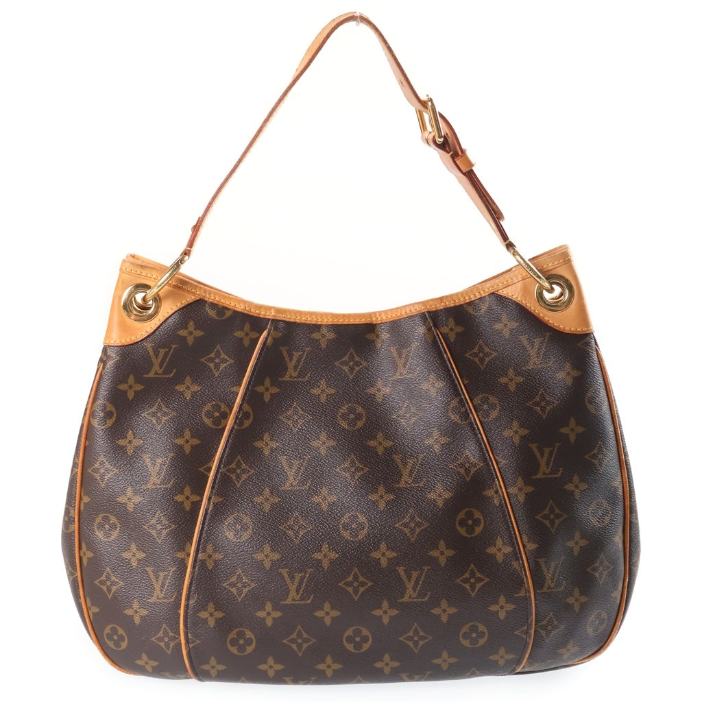 LOUIS VUITTON(ルイヴィトン) モノグラム ガリエラPM ワンショルダーバッグ トートバッグ ブラウン レザー×PVC M56382 ゴールド金具 レディース