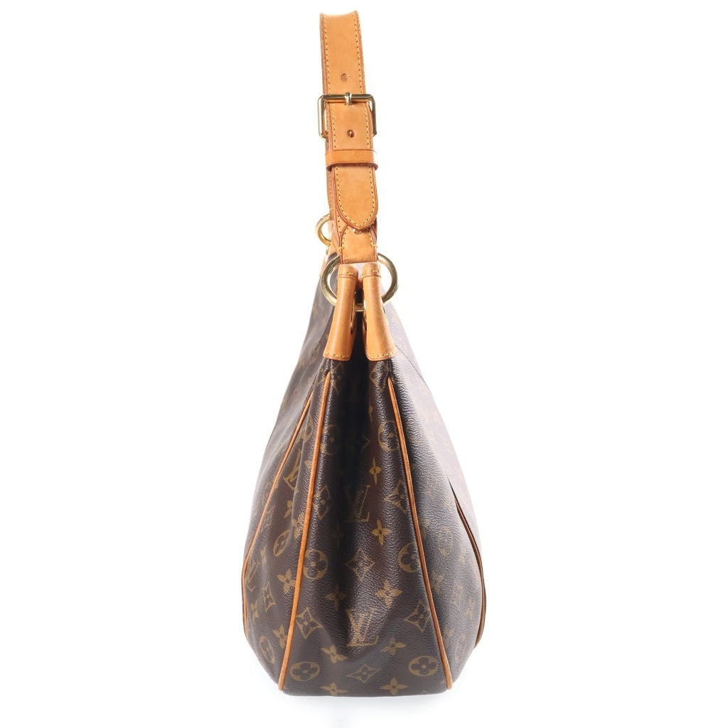 LOUIS VUITTON(ルイヴィトン) モノグラム ガリエラPM ワンショルダーバッグ トートバッグ ブラウン レザー×PVC M56382 ゴールド金具 レディース