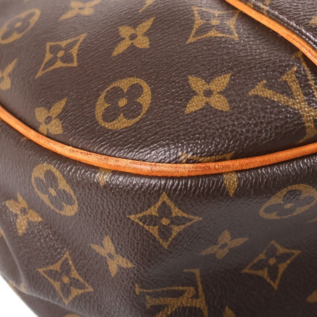LOUIS VUITTON(ルイヴィトン) モノグラム ガリエラPM ワンショルダーバッグ トートバッグ ブラウン レザー×PVC M56382 ゴールド金具 レディース