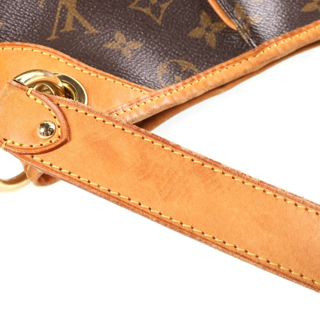 LOUIS VUITTON(ルイヴィトン) モノグラム ガリエラPM ワンショルダーバッグ トートバッグ ブラウン レザー×PVC M56382 ゴールド金具 レディース
