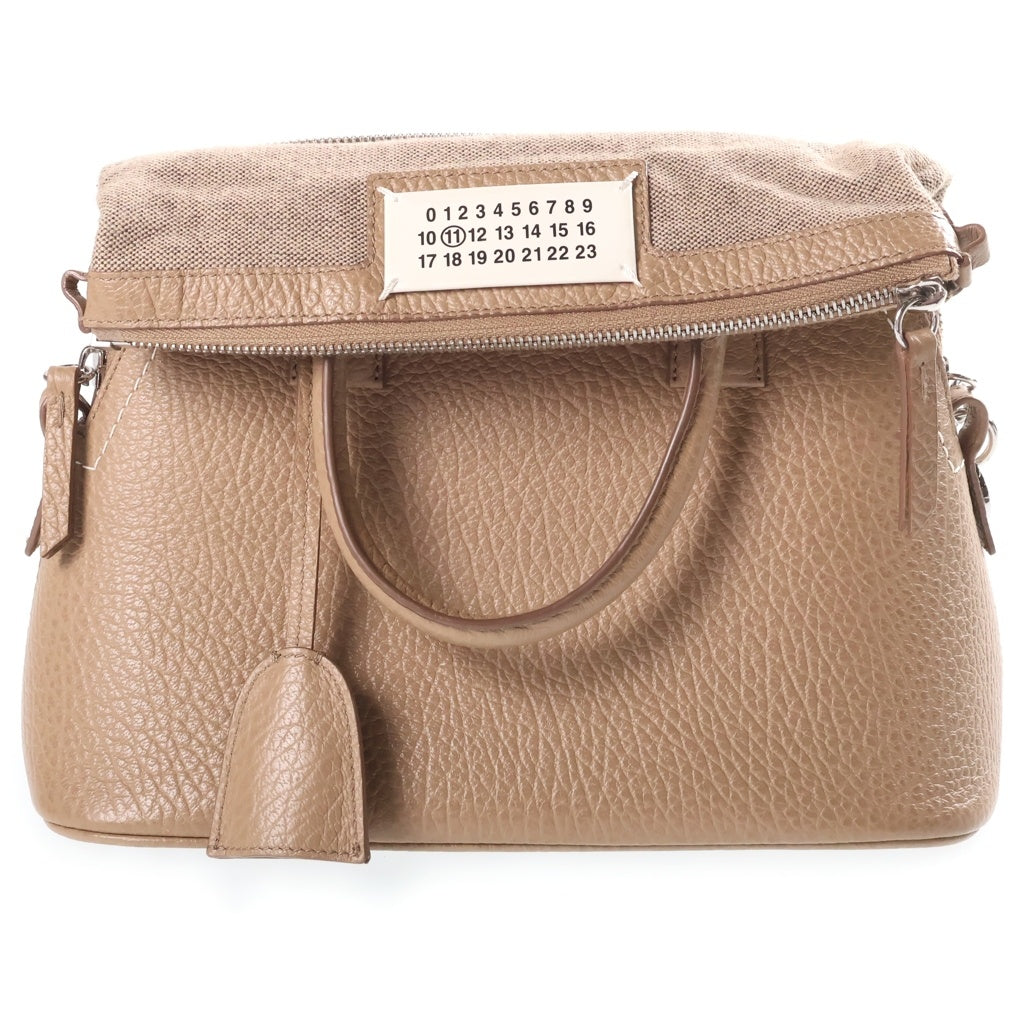 Maison Margiela(メゾンマルジェラ) 5AC ハンドバック 2WAYショルダー レザー ブラウン レディース