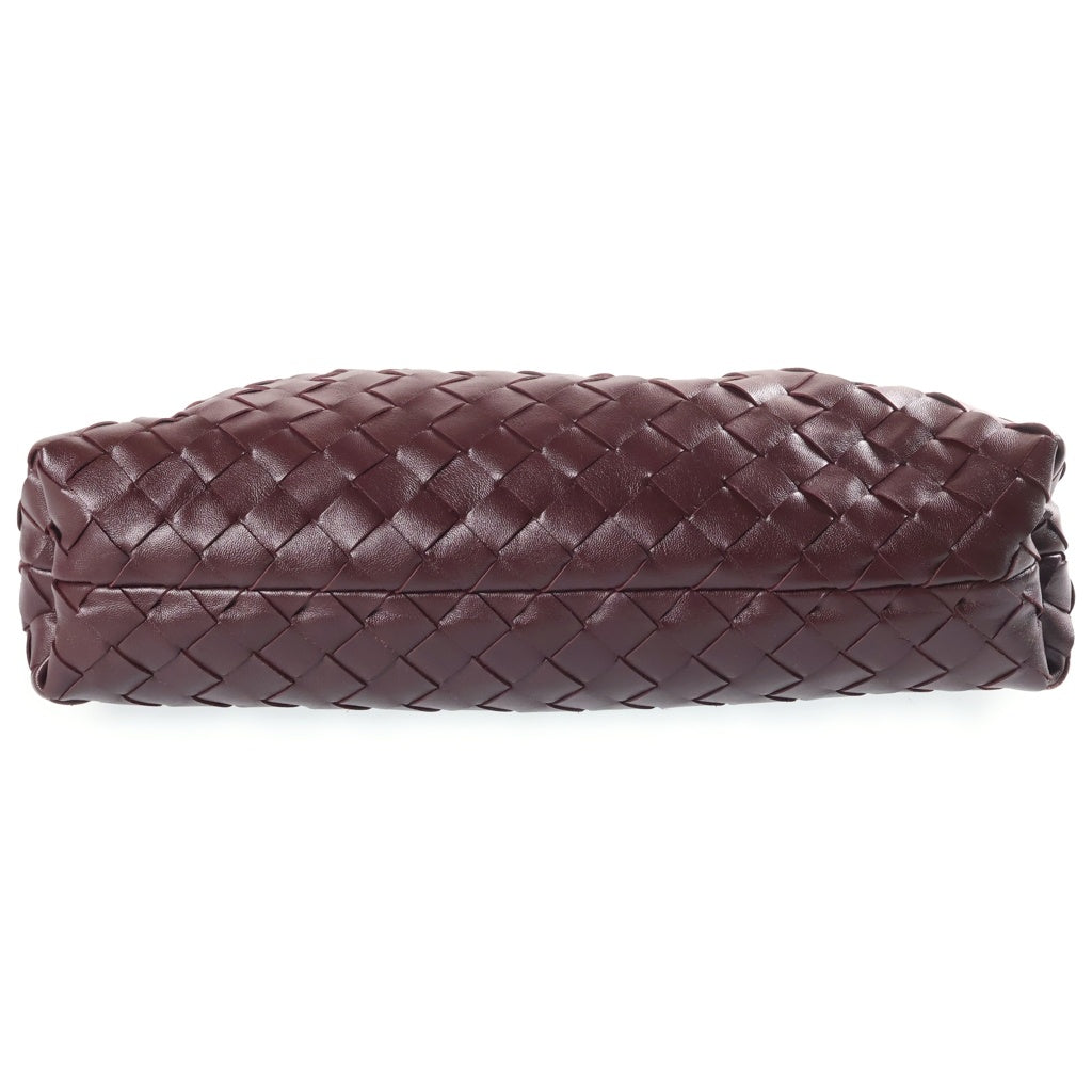 BOTTEGA VENETA(ボッテガヴェネタ) イントレチャート ダストバッグ ノッテ チェーンショルダーバッグ ボルドー レザー ゴールド金具 レディース