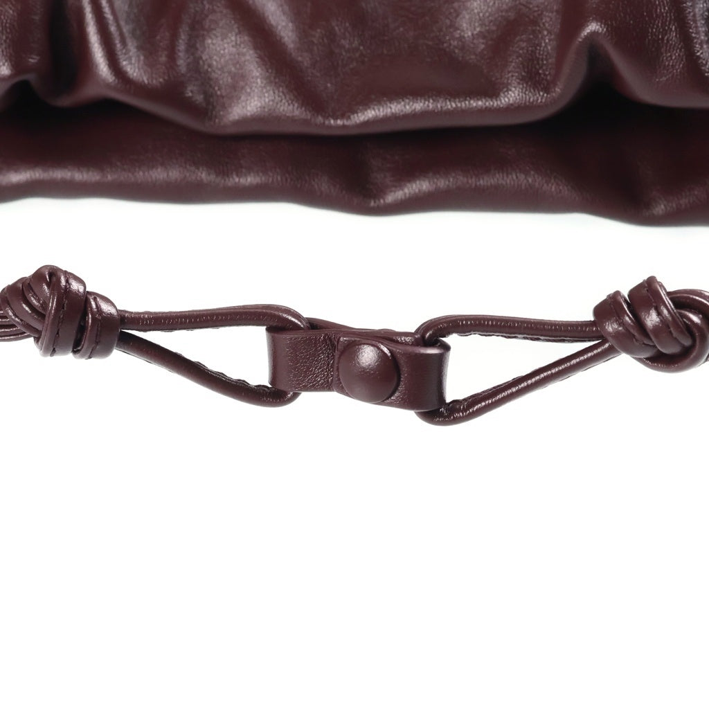 BOTTEGA VENETA(ボッテガヴェネタ) イントレチャート ダストバッグ ノッテ チェーンショルダーバッグ ボルドー レザー ゴールド金具 レディース