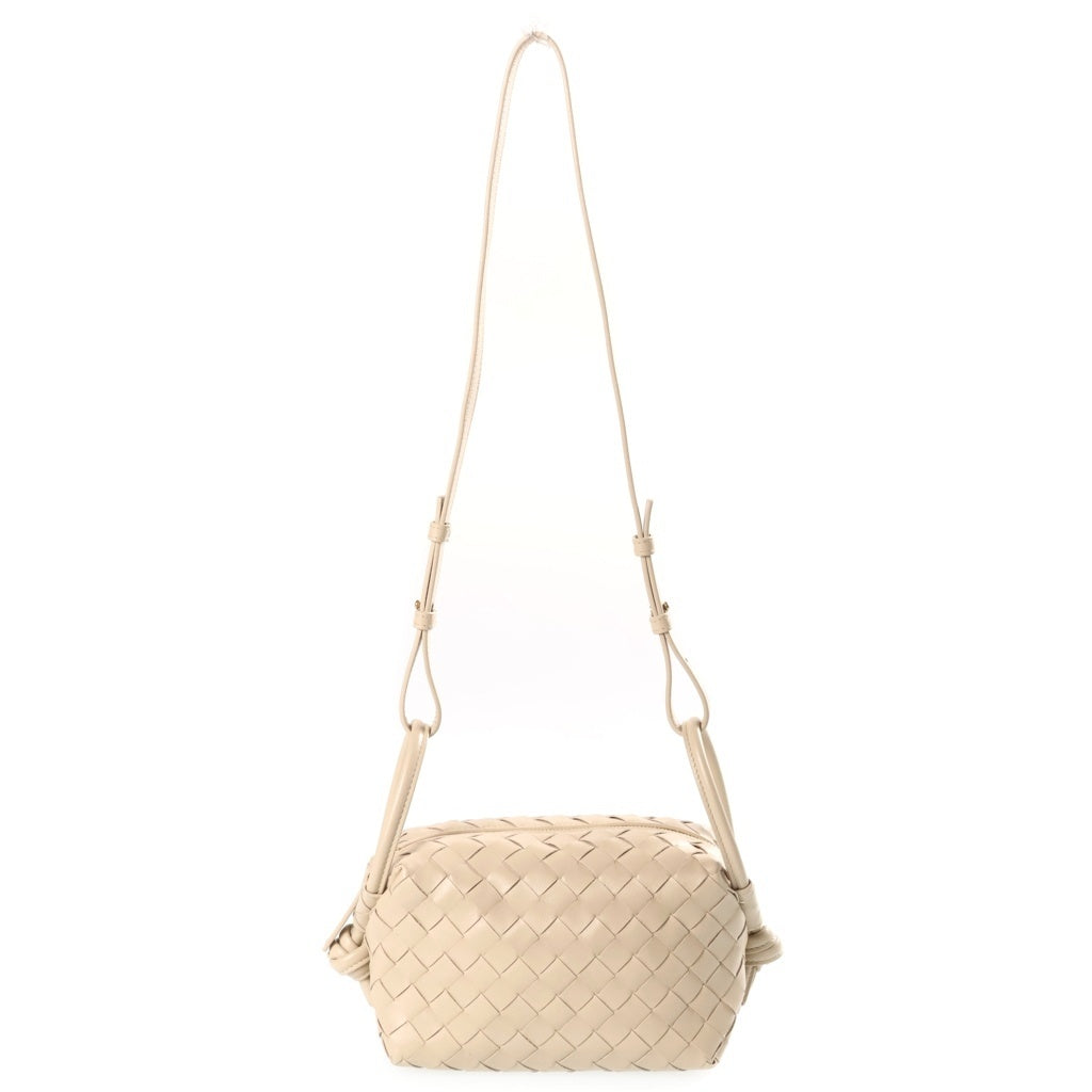 BOTTEGA VENETA(ボッテガヴェネタ) イントレチャート ミニループ ショルダーバック アイボリー レザー ゴールド金具 レディース