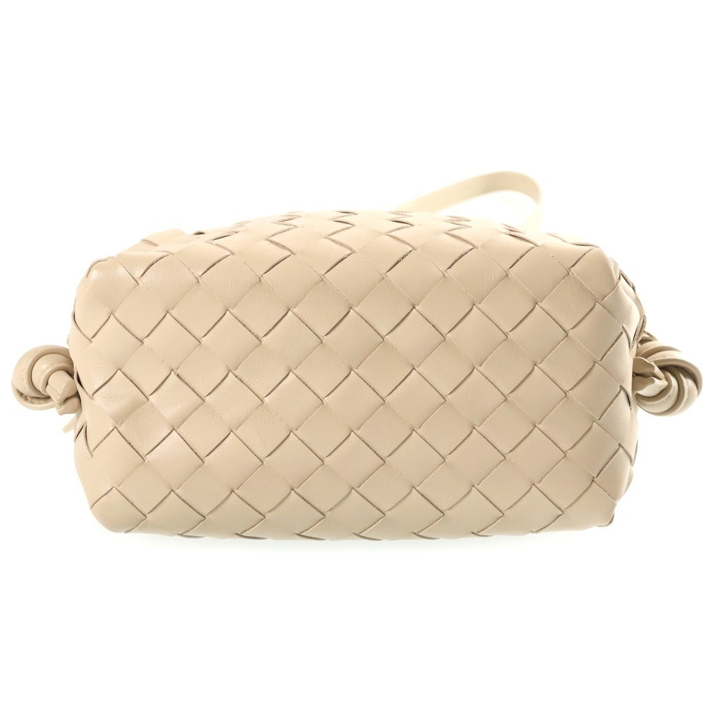 BOTTEGA VENETA(ボッテガヴェネタ) イントレチャート ミニループ ショルダーバック アイボリー レザー ゴールド金具 レディース