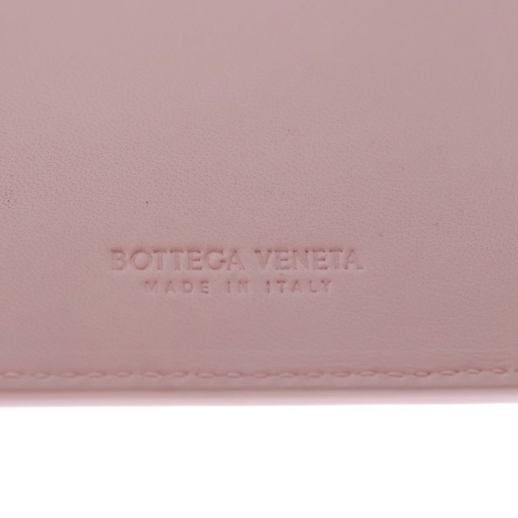 BOTTEGA VENETA(ボッテガヴェネタ) イントレチャート バレンタイン コインケース カードケース フラグメントケース ピンク レザー ゴールド金具 レディース