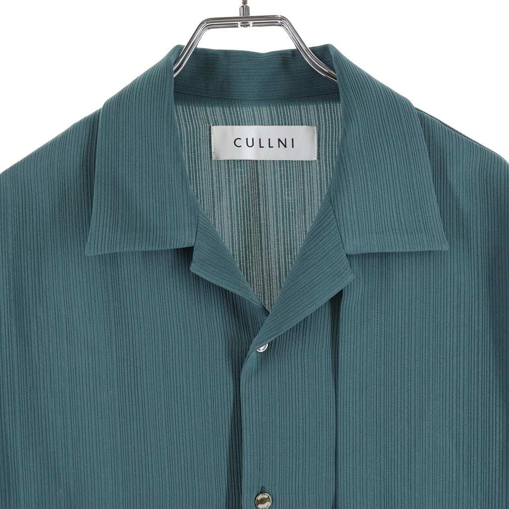 CULLNI(クルニ) プリーツシャツ ポリエステル グリーン