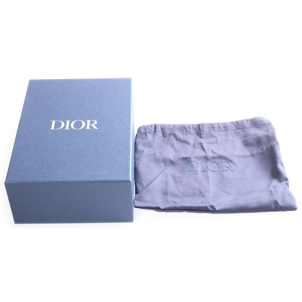 Christian Dior(クリスチャンディオール) グラビティ サドル ヘリテージ メッセンジャーバッグミニ ショルダーバッグ ブラック レザー シルバー金具 レディース