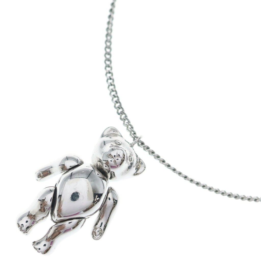 Christian Dior(クリスチャンディオール) ベアー 熊モチーフ ネックレス ペンダント チェーン シルバー メタル メッキ レディース