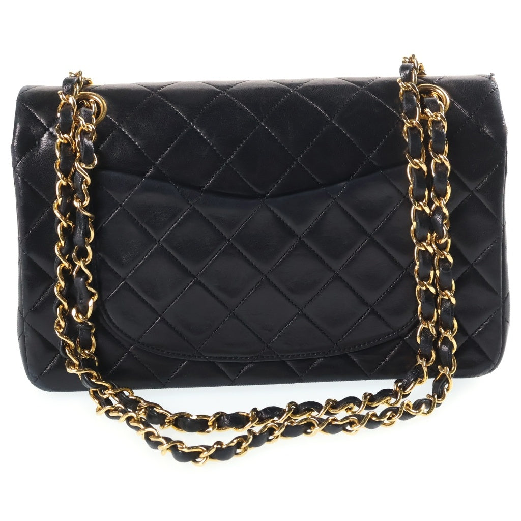 CHANEL(シャネル) マトラッセ23 WフラップWチェーンショルダーバッグ ブラック ラムスキン 1番台 ゴールド金具 レディース