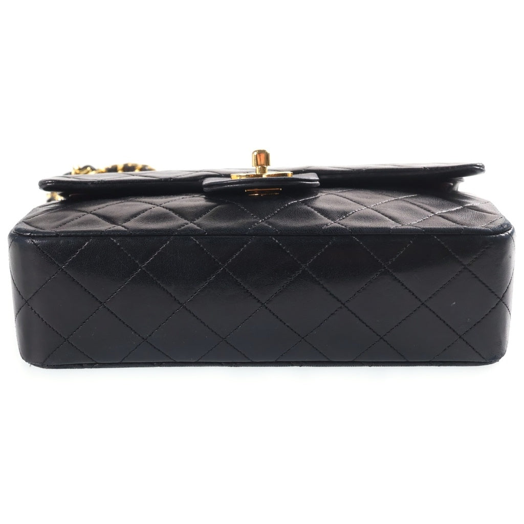 CHANEL(シャネル) マトラッセ23 WフラップWチェーンショルダーバッグ ブラック ラムスキン 1番台 ゴールド金具 レディース