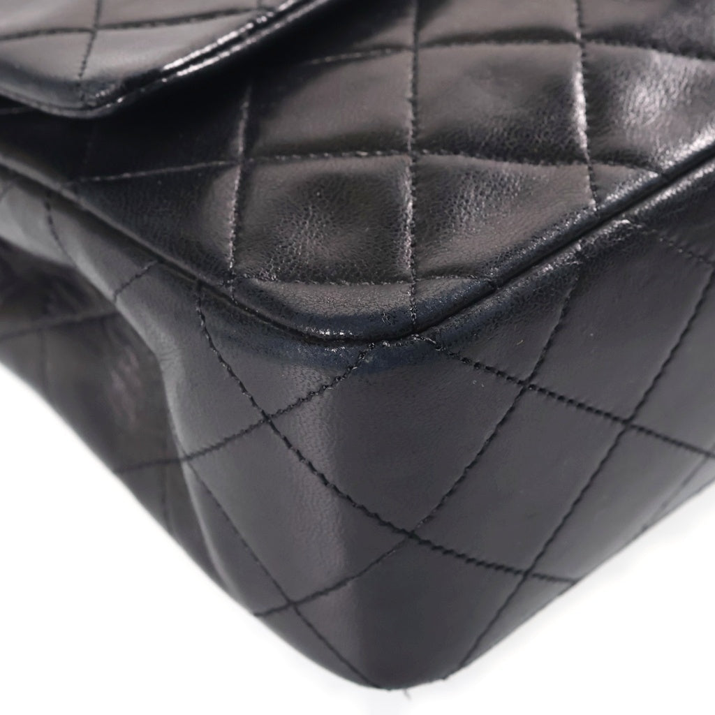 CHANEL(シャネル) マトラッセ23 WフラップWチェーンショルダーバッグ ブラック ラムスキン 1番台 ゴールド金具 レディース