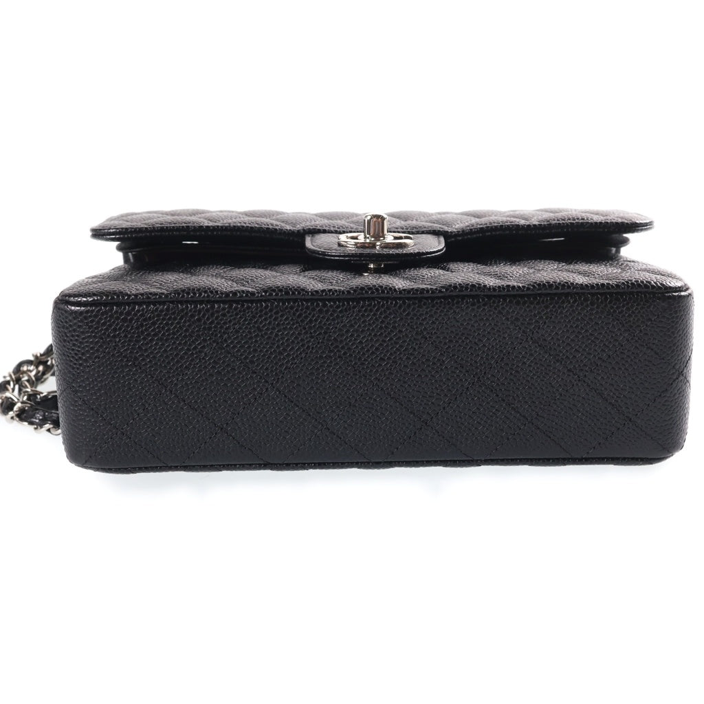 CHANEL(シャネル) マトラッセ23 ココマーク Wフラップ Wチェーン ショルダーバック シルバー金具 キャビアスキン レディース