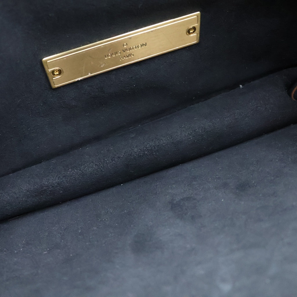 LOUIS VUITTON(ルイヴィトン) モノグラムリバース ドーフィーヌMM 2WAYハンドバッグ ショルダーバッグ ブラウン レザー×PVC M45958 ゴールド金具 レディース