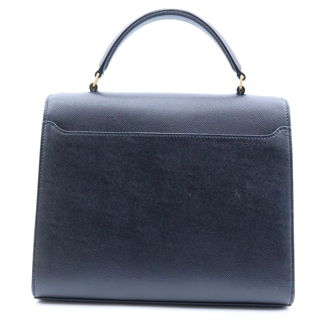 SAINT LAURENT PARIS(サンローランパリ) カサンドラ トップハンドル ハンドバック 2wayショルダー レザー ブラック 623931 レディース