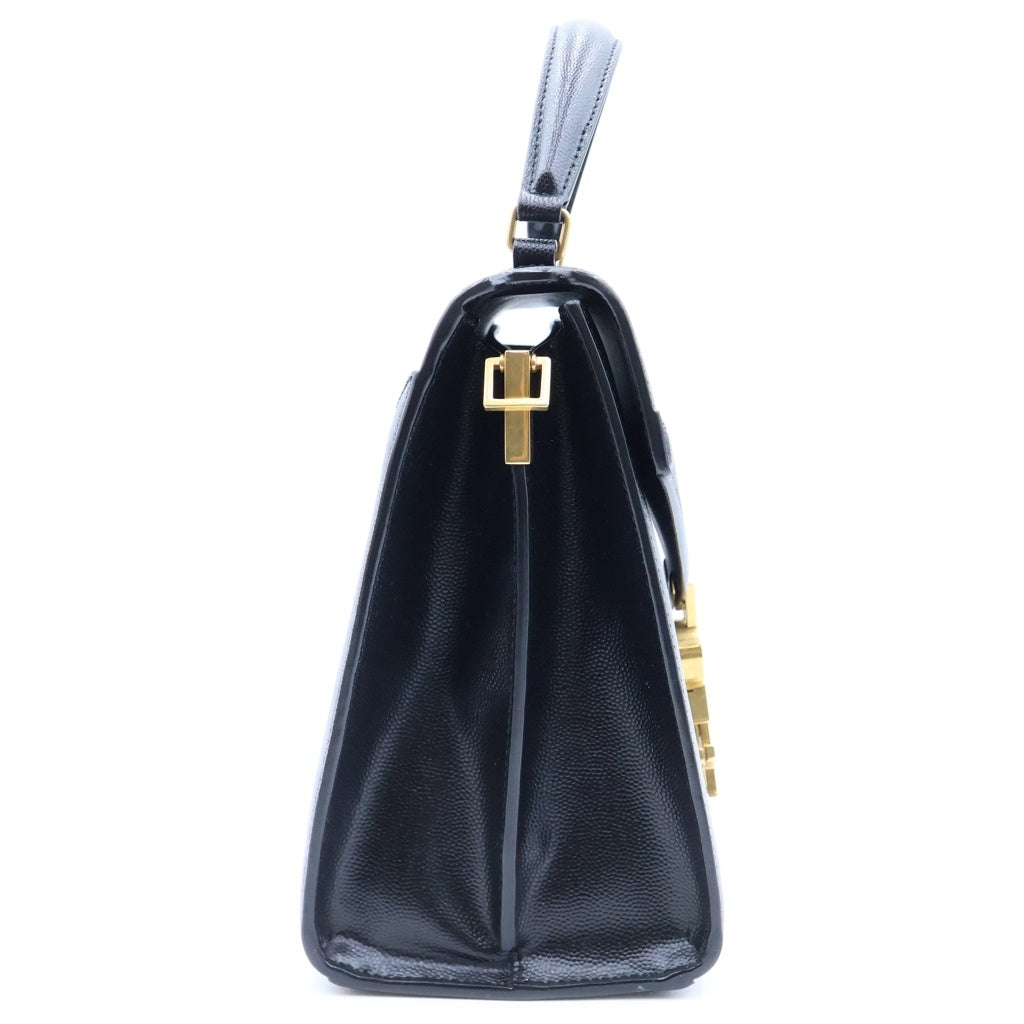 SAINT LAURENT PARIS(サンローランパリ) カサンドラ トップハンドル ハンドバック 2wayショルダー レザー ブラック 623931 レディース