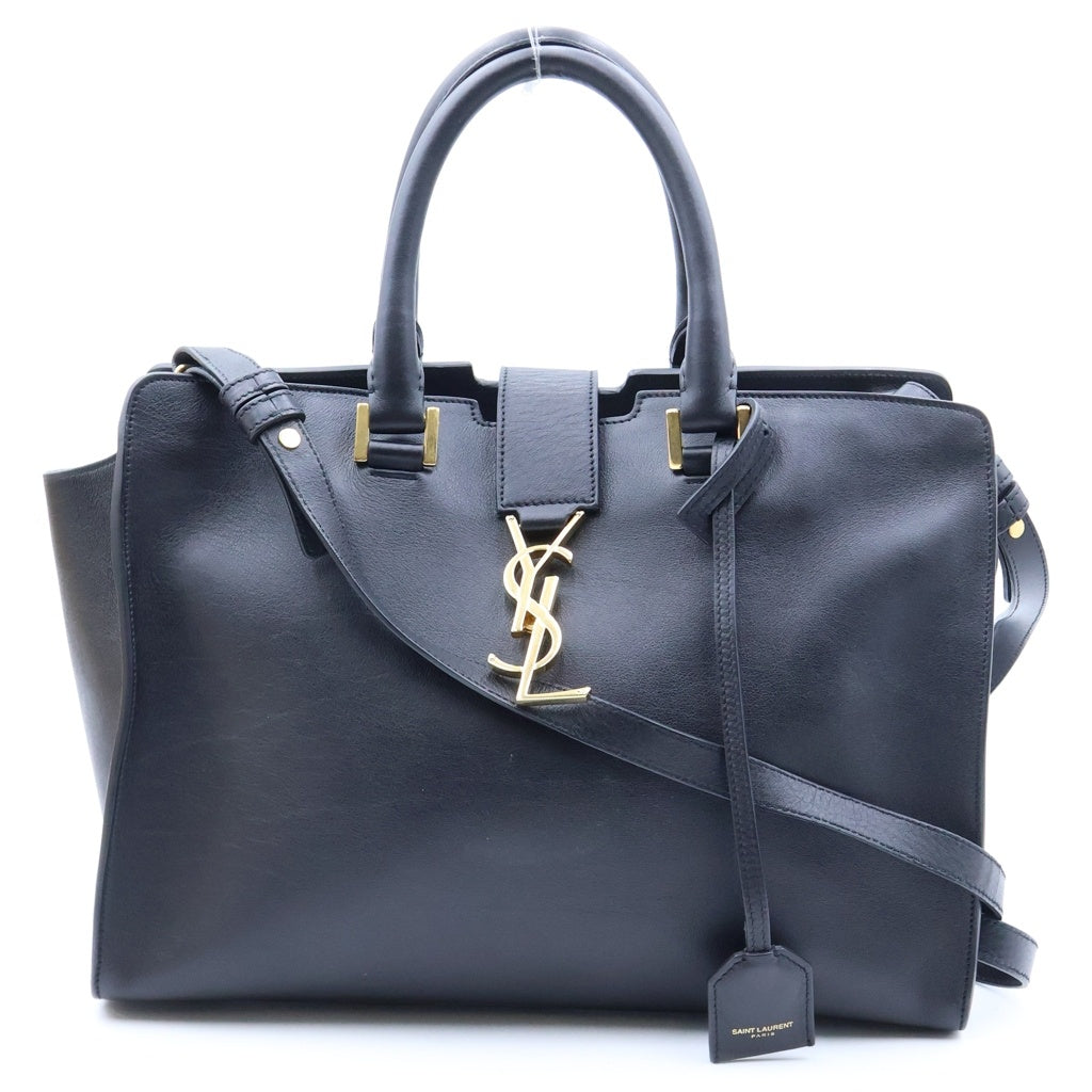 SAINT LAURENT PARIS(サンローランパリ) ベイビーカバス カサンドラ 2WAYハンドバック レザー ブラック 394461 レディース