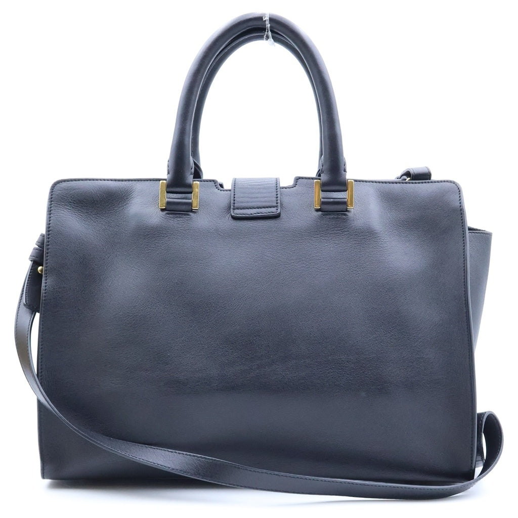 SAINT LAURENT PARIS(サンローランパリ) ベイビーカバス カサンドラ 2WAYハンドバック レザー ブラック 394461 レディース