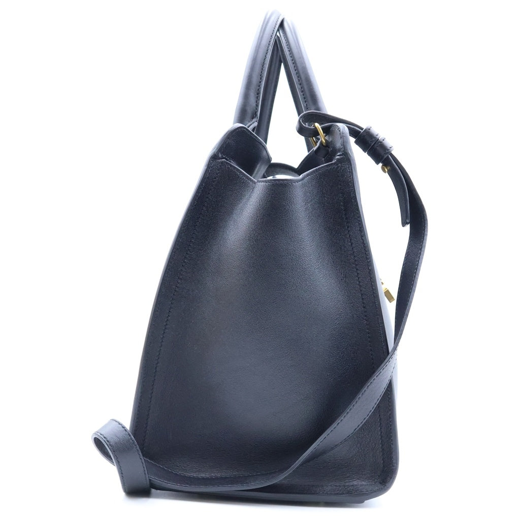 SAINT LAURENT PARIS(サンローランパリ) ベイビーカバス カサンドラ 2WAYハンドバック レザー ブラック 394461 レディース