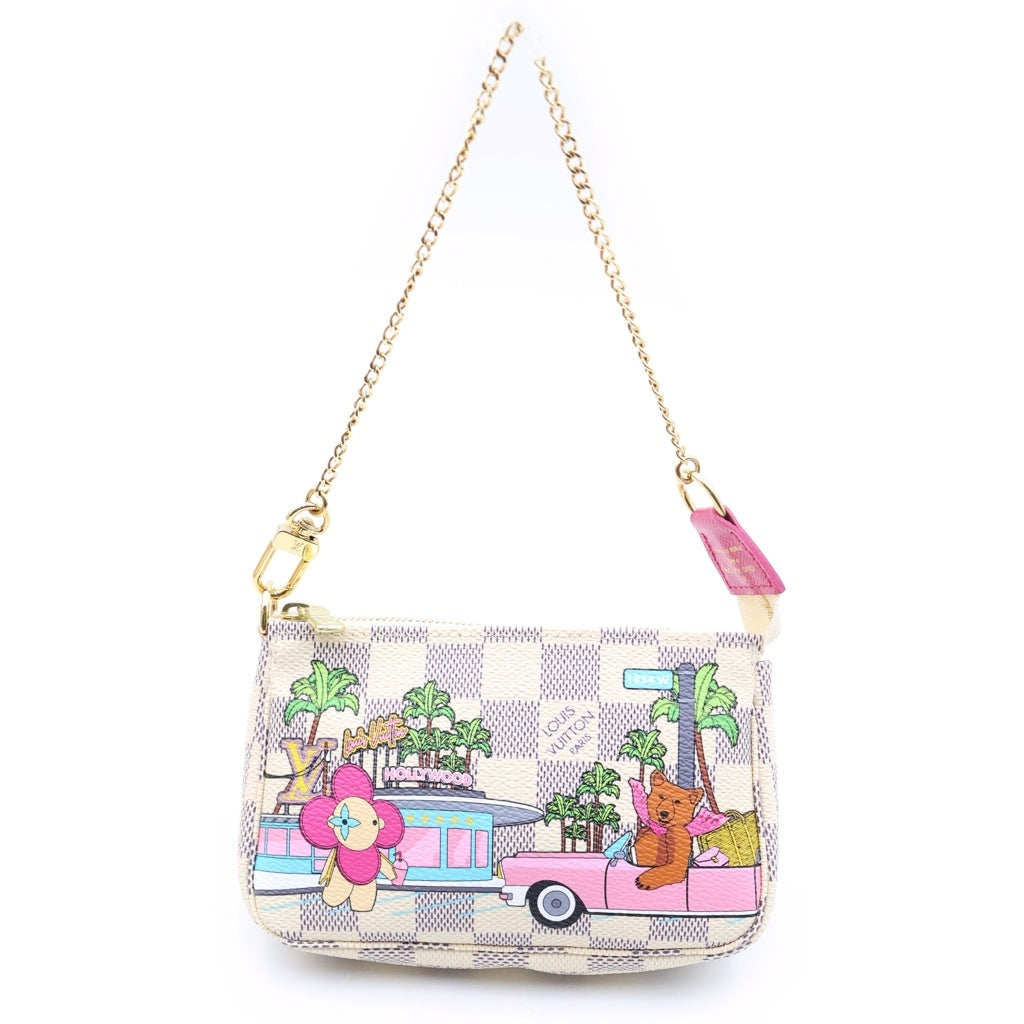 LOUIS VUITTON(ルイヴィトン) ダミエアズール ミニ・ポシェット・アクセソワール ハンドバッグ ポーチ マルチカラー PVC N60487 レディース