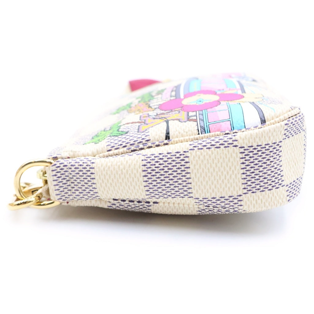 LOUIS VUITTON(ルイヴィトン) ダミエアズール ミニ・ポシェット・アクセソワール ハンドバッグ ポーチ マルチカラー PVC N60487 レディース