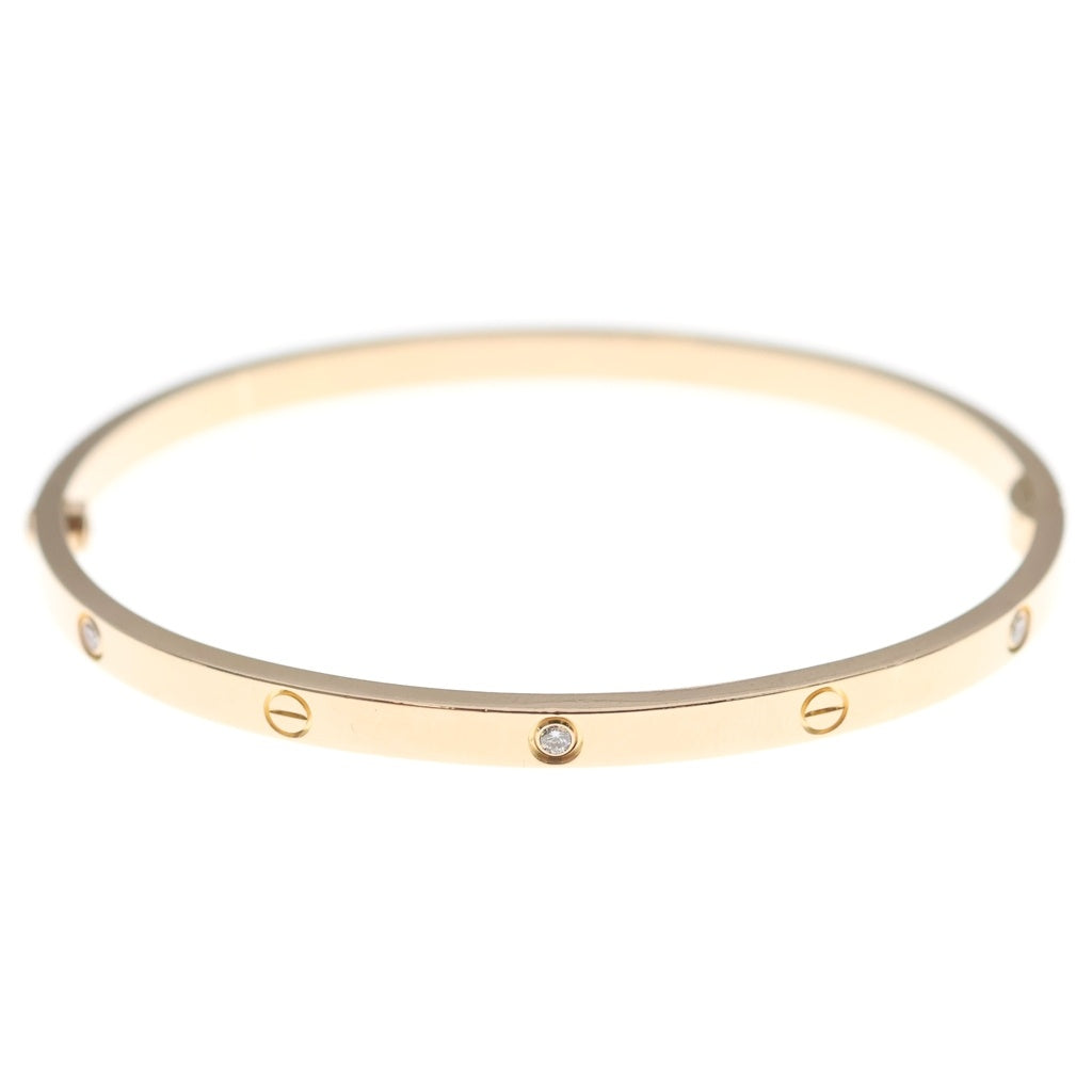 Cartier(カルティエ) ラブ ブレス SM ハーフダイヤ ピンクゴールド 6PD Au750PG #17 ブレスレット バングル レディース