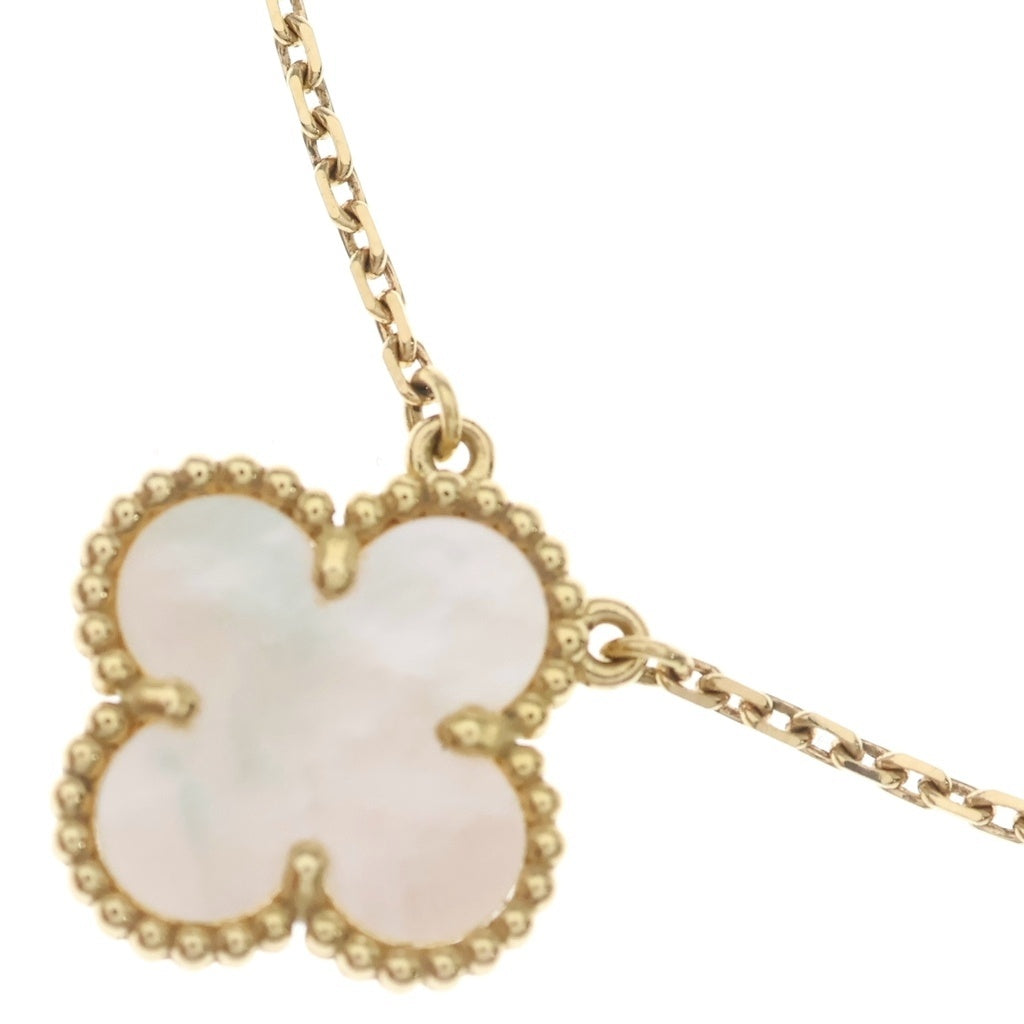 Van Cleef & Arpels(ヴァンクリーフアンドアーペル) ヴィンテージアルハンブラ マザーオブパール ネックレス イエローゴールド Au750YG VCARA45900 レディース