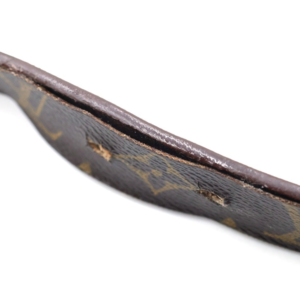 LOUIS VUITTON(ルイヴィトン) モノグラム サンチュール ベルト シルバー金具 レザー ブラウン M6801