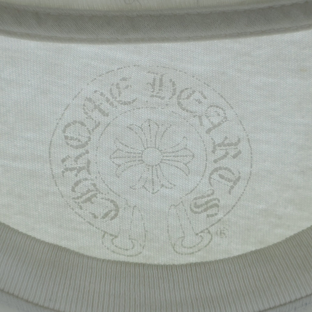 CHROME HEARTS(クロムハーツ) ポケット ロゴ プリント Tシャツ 半袖 ホワイト
