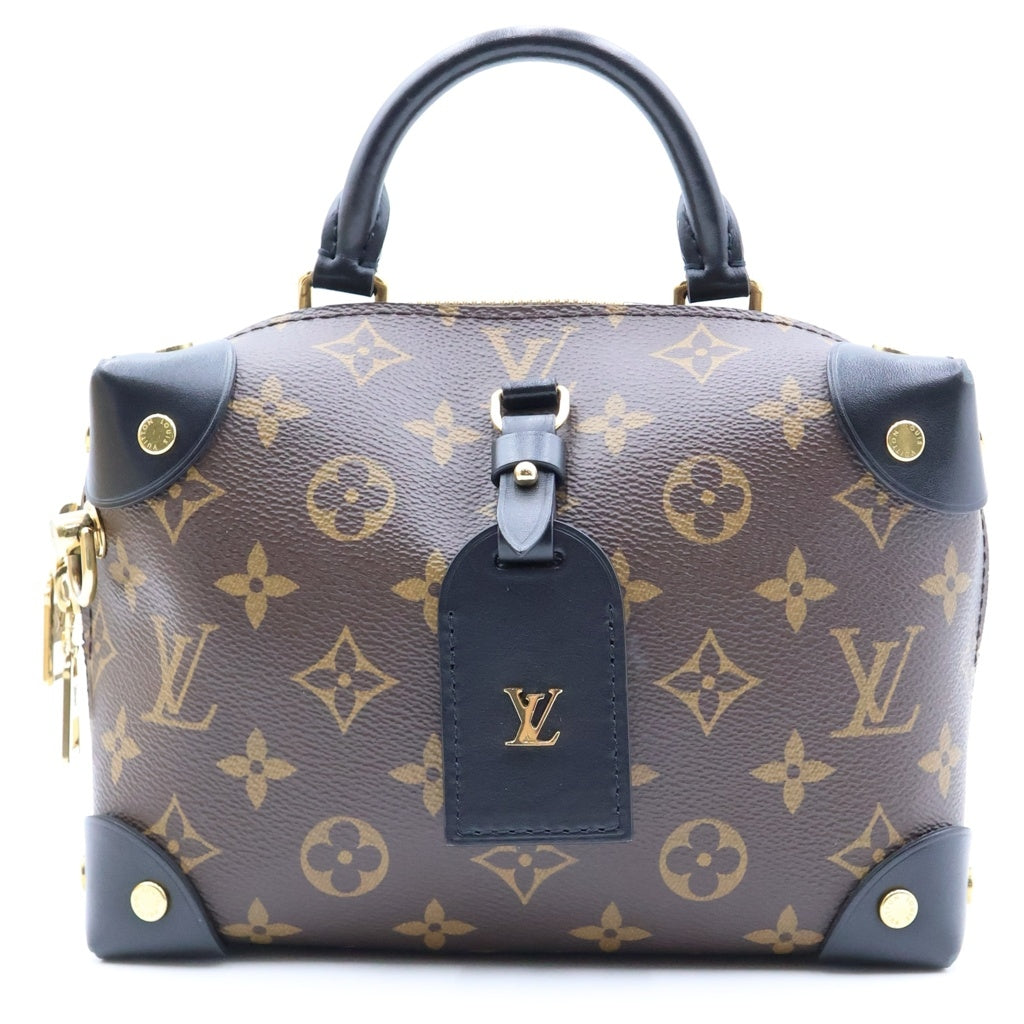 LOUIS VUITTON(ルイヴィトン) モノグラムキャンバス プティット・マル スープル 2WAYハンドバッグ チェーンショルダーバッグ ブラウン×ノワール レザー×PVC M45571 ゴールド金具 レディース