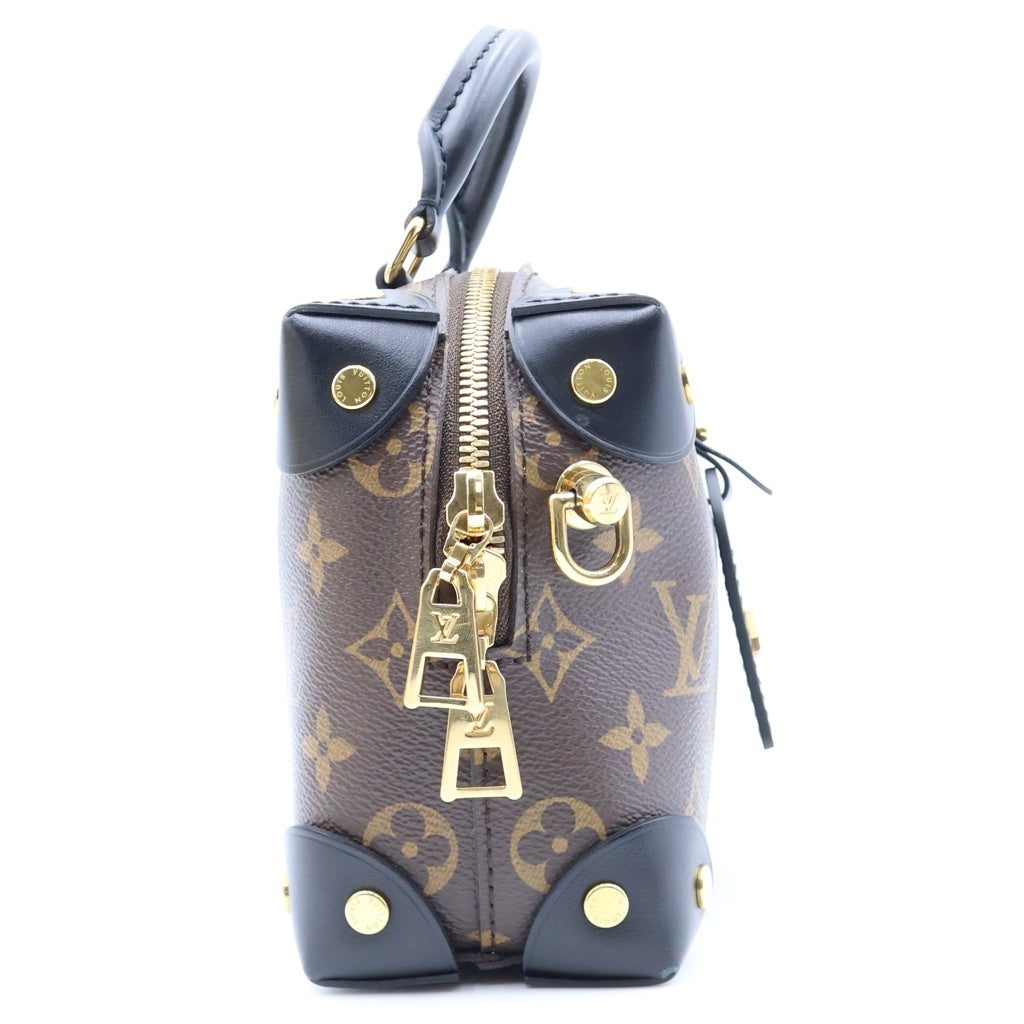LOUIS VUITTON(ルイヴィトン) モノグラムキャンバス プティット・マル スープル 2WAYハンドバッグ チェーンショルダーバッグ ブラウン×ノワール レザー×PVC M45571 ゴールド金具 レディース