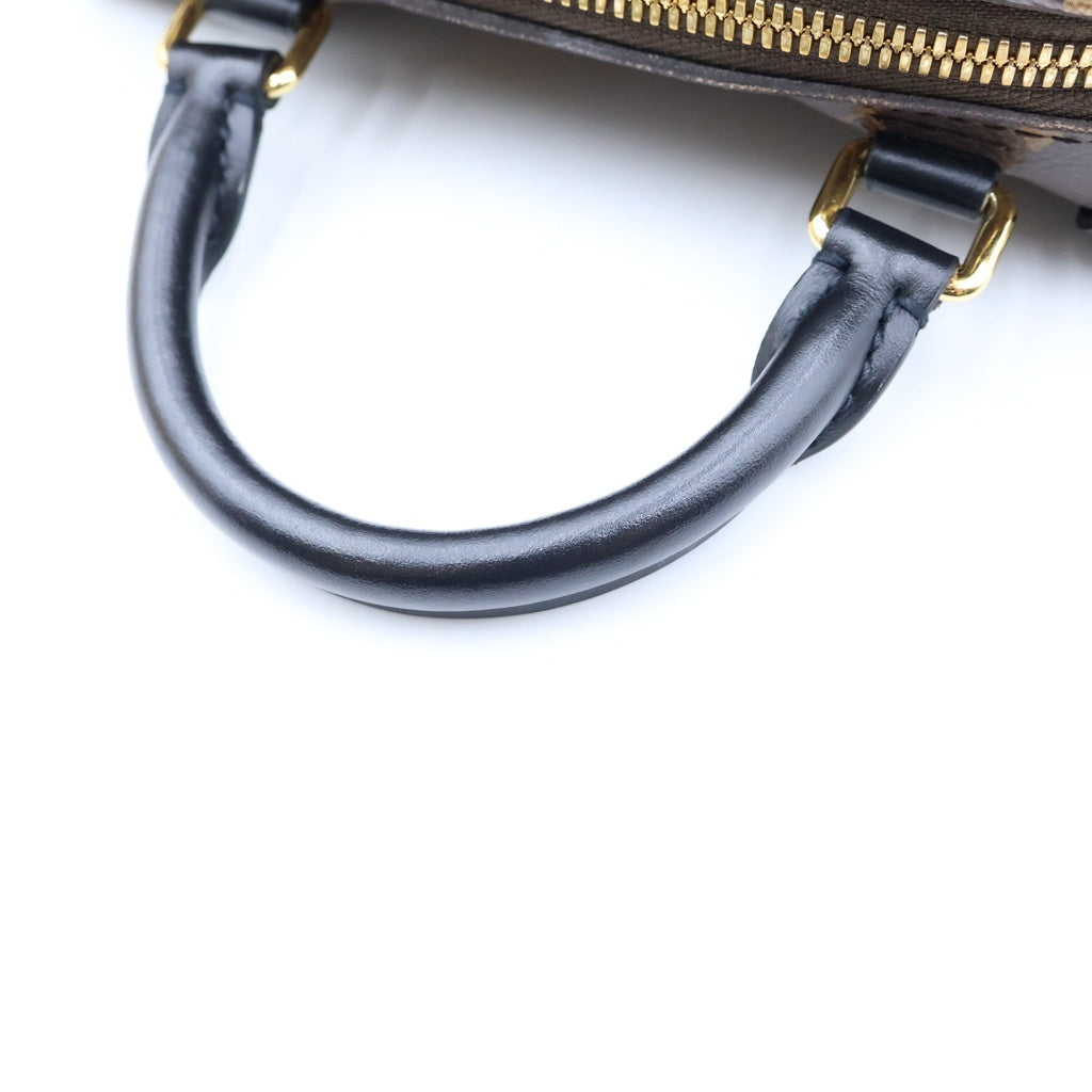 LOUIS VUITTON(ルイヴィトン) モノグラムキャンバス プティット・マル スープル 2WAYハンドバッグ チェーンショルダーバッグ ブラウン×ノワール レザー×PVC M45571 ゴールド金具 レディース