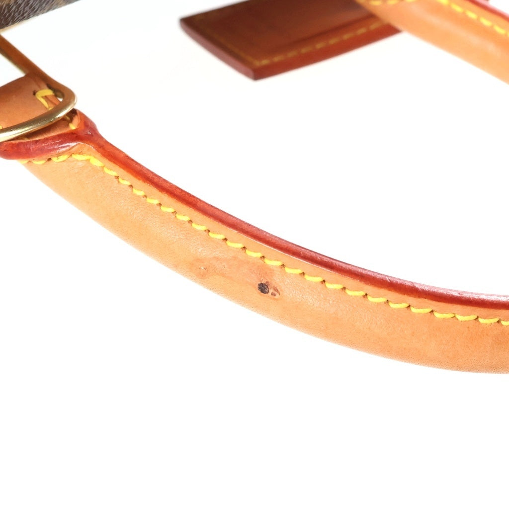 LOUIS VUITTON(ルイヴィトン) モノグラム ドーヴィル ハンドバッグ ブラウン レザー×PVC M47270 ゴールド金具 レディース