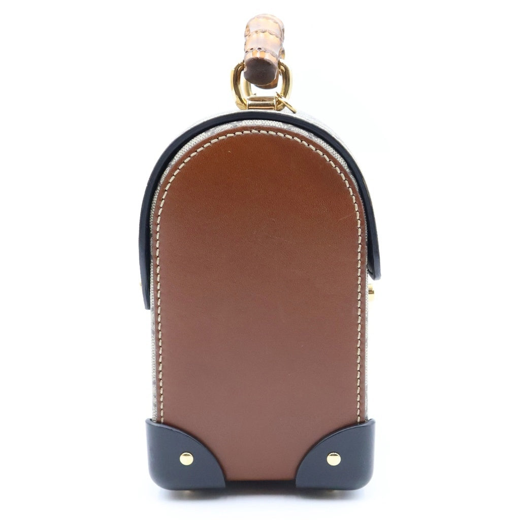 GUCCI(グッチ) GGスモール バンブー パドロック 2WAYチェーンショルダーバッグ ハンドバッグ ベージュ PVCレザー 603221 ゴールド金具 レディース
