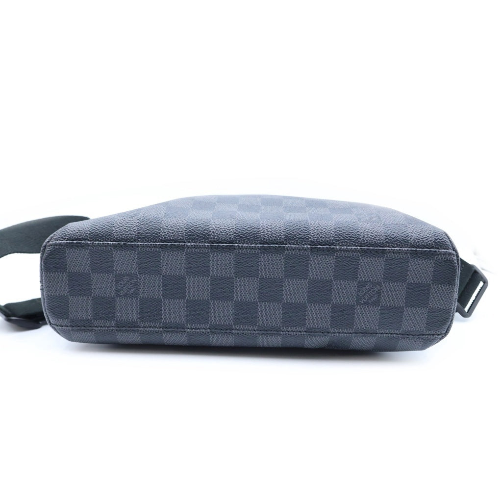 LOUIS VUITTON(ルイヴィトン) ダミエグラフィット ミックPM ショルダーバッグ ブラック レザー×PVC N41211 シルバー金具 レディース