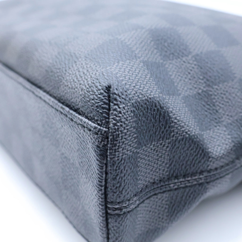 LOUIS VUITTON(ルイヴィトン) ダミエグラフィット ミックPM ショルダーバッグ ブラック レザー×PVC N41211 シルバー金具 レディース