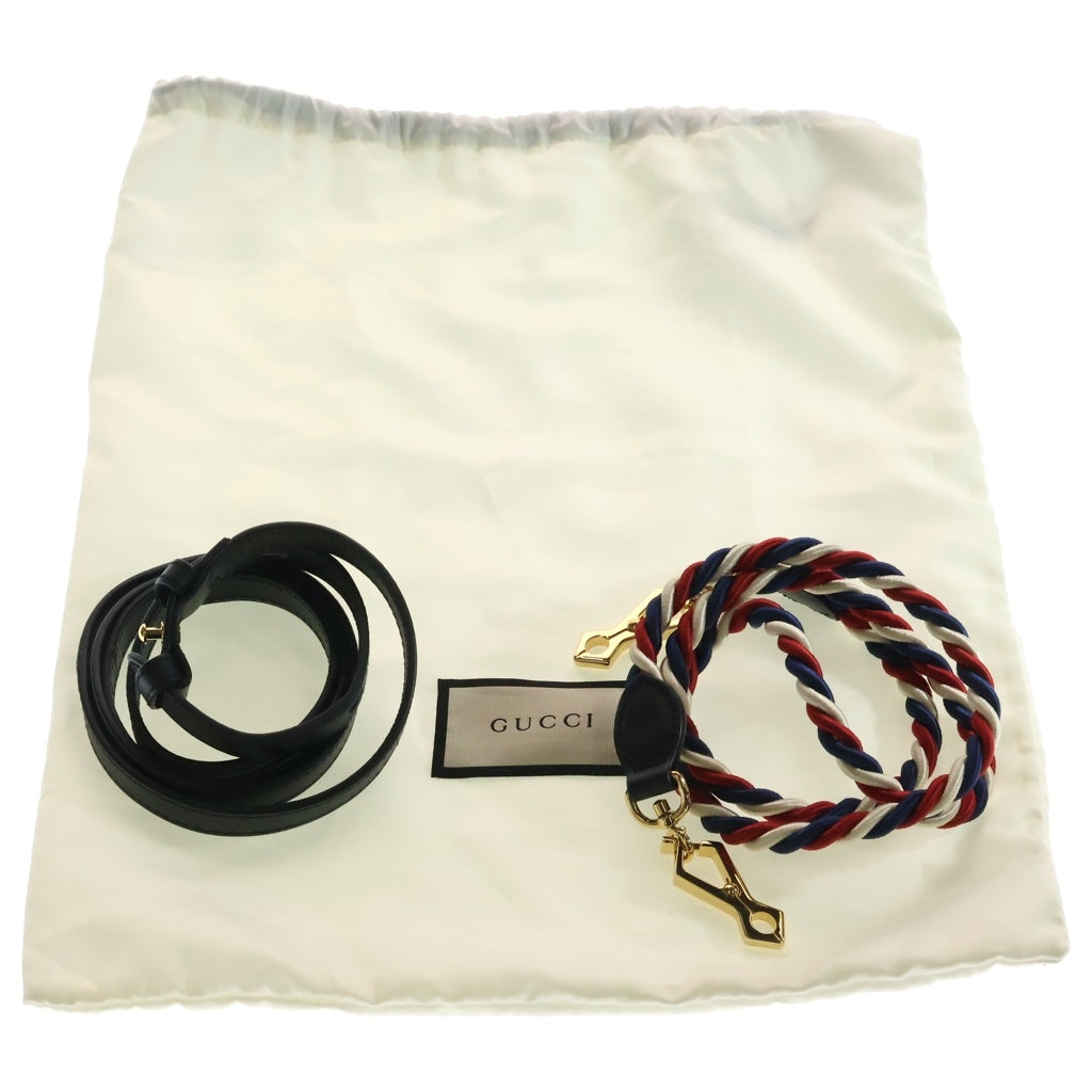 GUCCI(グッチ) シルヴィミニ シェリーライン レザー 2WAY ハンド ショルダーバッグ ゴールド金具 ブラック 470270 レディース